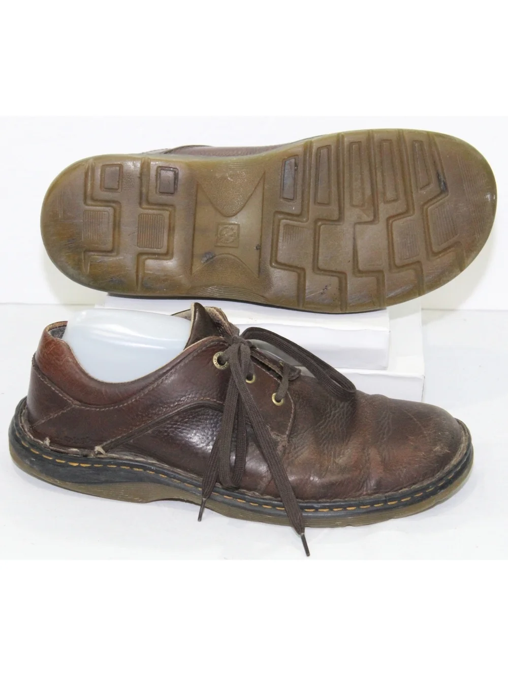Vintage Dr. Martens 11194 Brown Pebbled Leather Oxford Shoes Boots Mens Size 11